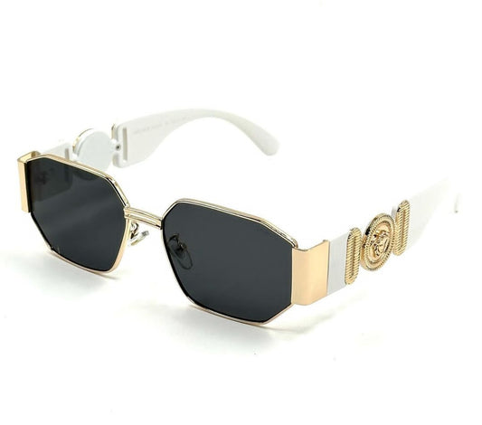 Versace Gold and white metal frame